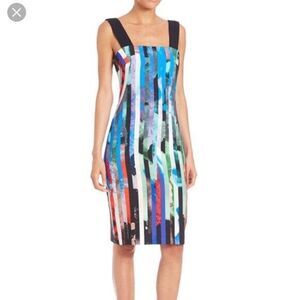 NWT. MILLY Dress Size 0 / XS black blue